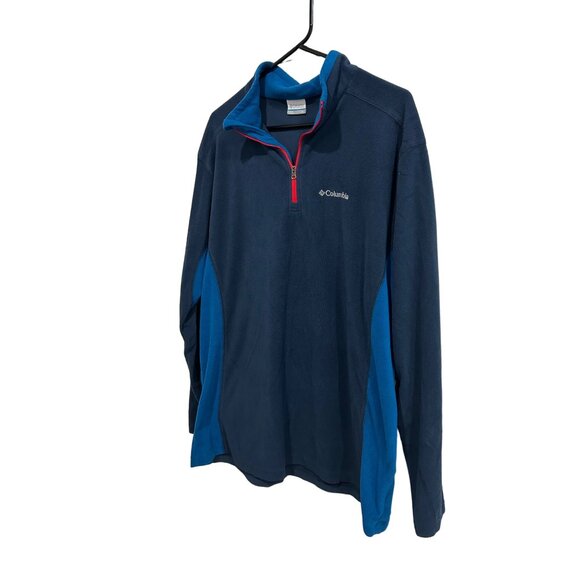 Columbia Mens Navy Blue Fleece Pullover Half-Zip Jacket Sz XL - Picture 3 of 8